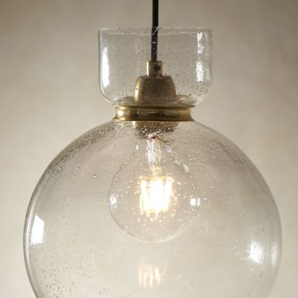 Endon 107948 - Takpendel med kabel 1xE27/10W/230V guldfärgad/rökgrå