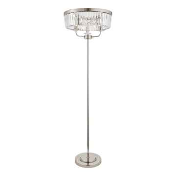 Endon 108103 - Golvlampa CHESTERFIELD 3xE14/6W/230V skinande krom