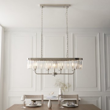 Endon 109058 - Elegant taklampa med kedja, 4xE14/6W/230V, polerad krom