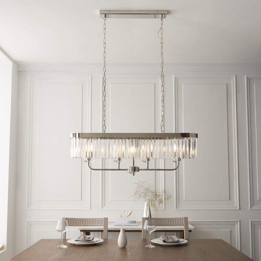 Endon 109058 - Elegant taklampa med kedja, 4xE14/6W/230V, polerad krom