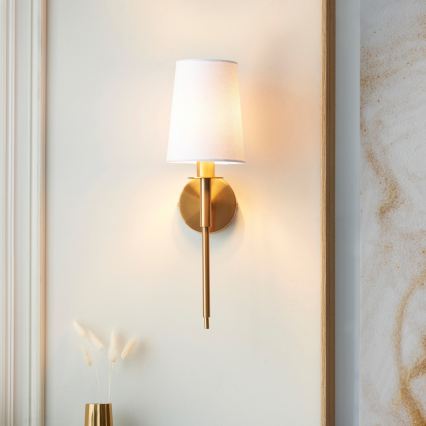 Endon 110738 - Vägglampa 1xE14/6W/230V vit/guld