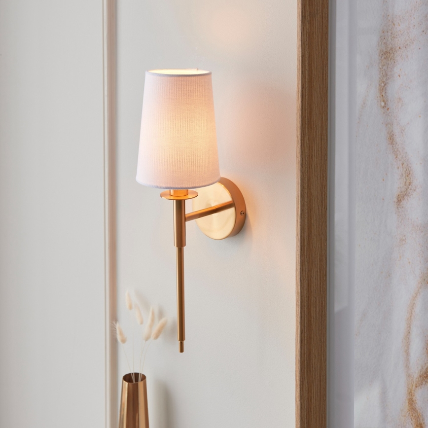 Endon 110738 - Vägglampa 1xE14/6W/230V vit/guld