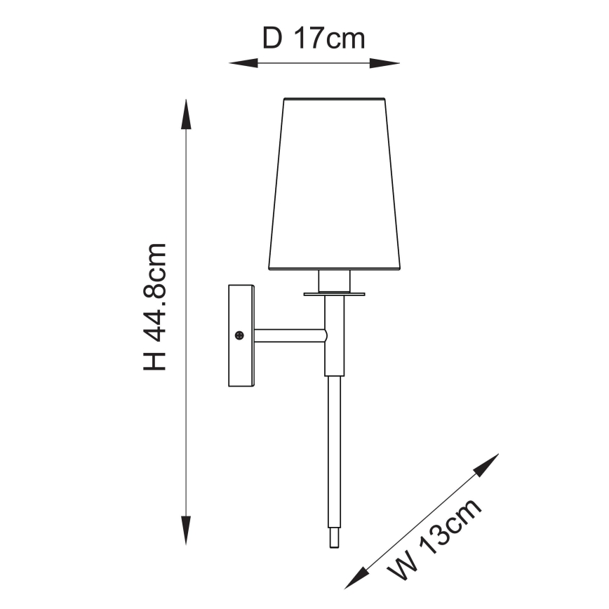 Endon 110738 - Vägglampa 1xE14/6W/230V vit/guld