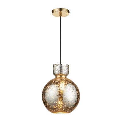 Endon 111336 - Pendellampa med sladd 1xE27/10W/230V guldfärgad/sotad svart