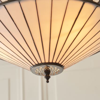 Endon 111870 - Taklampa i Tiffany-stil med kedja FARGO 3xE27/10W/230V Ø 41,5 cm