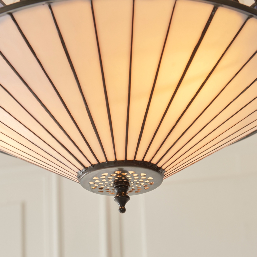 Endon 111870 - Taklampa i Tiffany-stil med kedja FARGO 3xE27/10W/230V Ø 41,5 cm