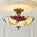 Endon 111896 - Ytmonterad taklampa Tiffany BOTANICA 3xE27/10W/230V Ø 45 cm