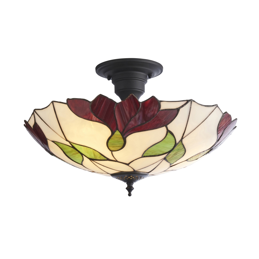 Endon 111896 - Ytmonterad taklampa Tiffany BOTANICA 3xE27/10W/230V Ø 45 cm