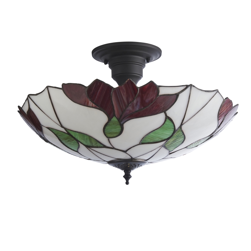 Endon 111896 - Ytmonterad taklampa Tiffany BOTANICA 3xE27/10W/230V Ø 45 cm