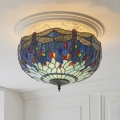 Endon 111899 - Taklampa Tiffany DRAGONFLY 3xE27/10W/230V Ø 50 cm