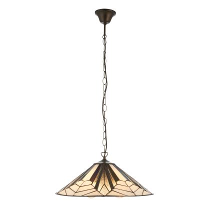 Endon 111922 - Ljuskrona med kedja Tiffany ASTORIA 3xE27/10W/230V Ø 48 cm