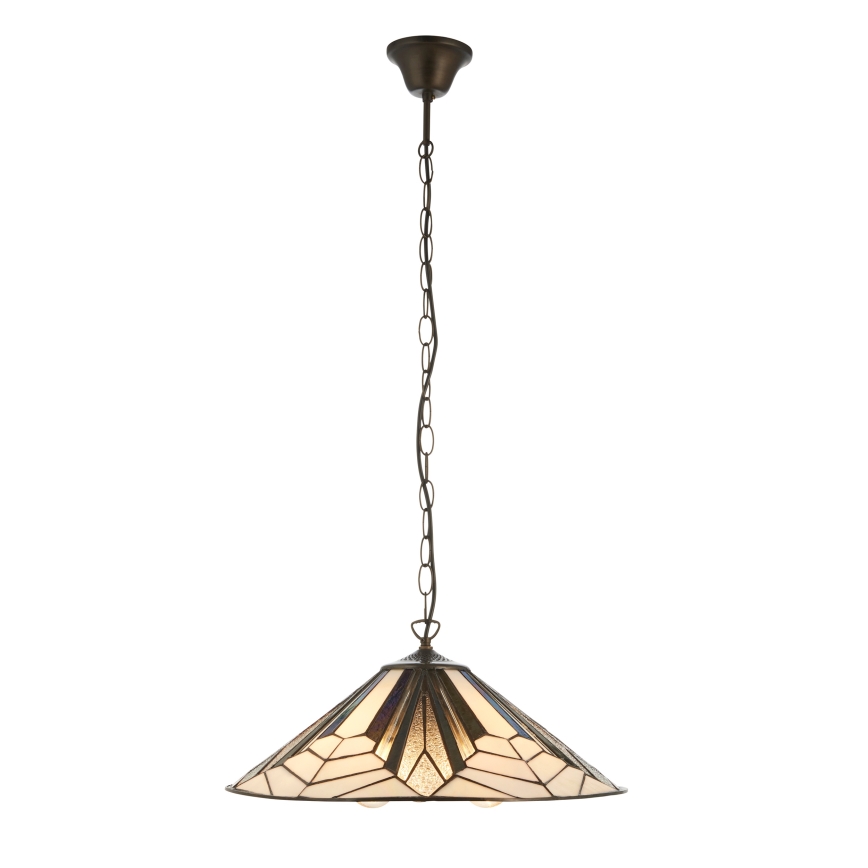 Endon 111922 - Ljuskrona med kedja Tiffany ASTORIA 3xE27/10W/230V Ø 48 cm