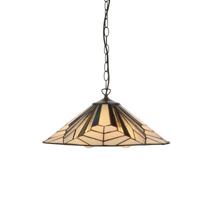 Endon 111922 - Ljuskrona med kedja Tiffany ASTORIA 3xE27/10W/230V Ø 48 cm