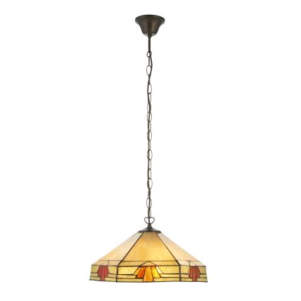 Endon 111989 - Ljuskrona på kedja Tiffany NEVADA 3xE27/10W/230V Ø 40 cm