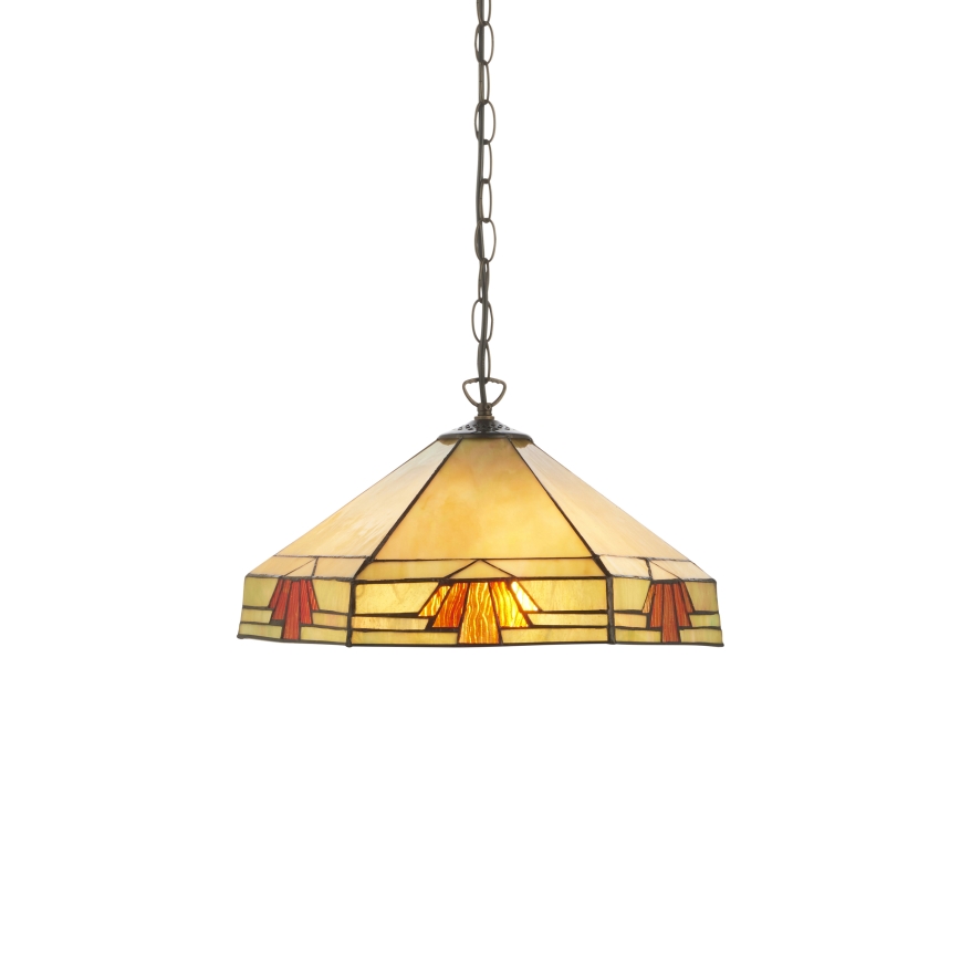 Endon 111989 - Ljuskrona på kedja Tiffany NEVADA 3xE27/10W/230V Ø 40 cm