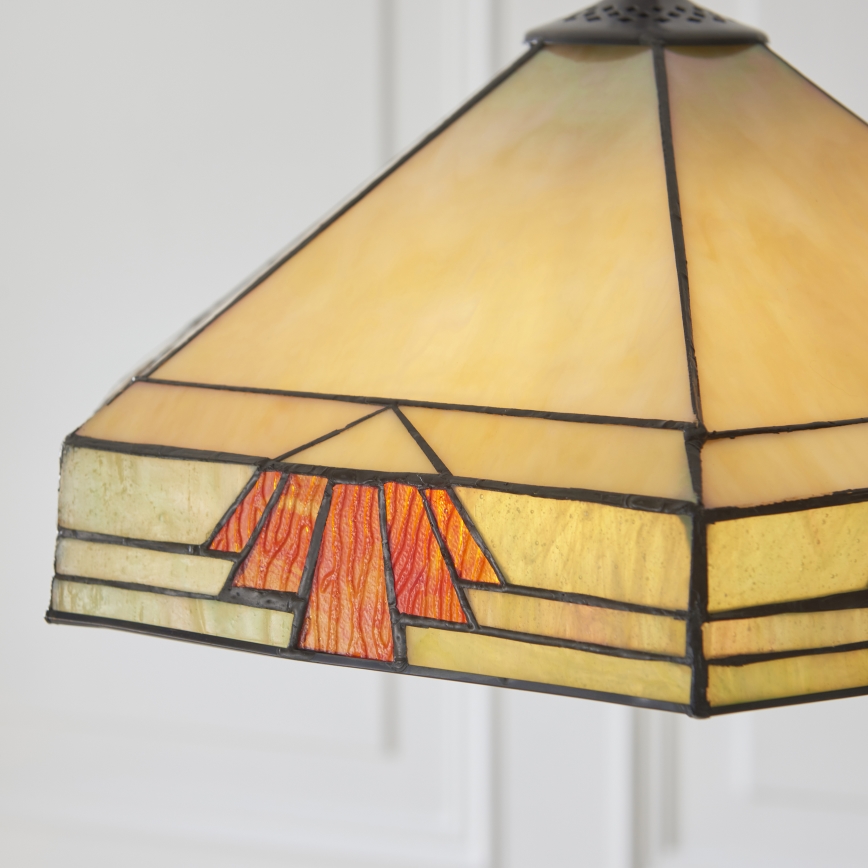 Endon 111989 - Ljuskrona på kedja Tiffany NEVADA 3xE27/10W/230V Ø 40 cm