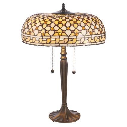 Endon 112178 - Bordslampa Tiffany MILLE FEUX 2xE14/40W/230V Ø 45 cm