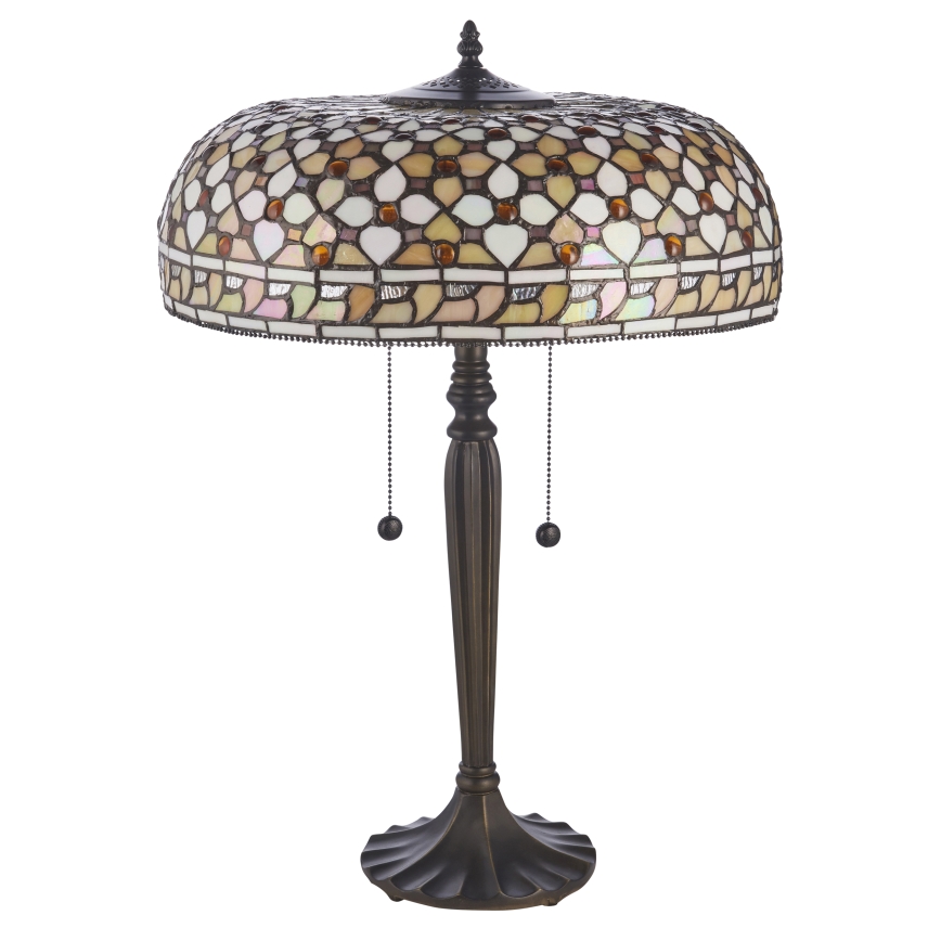 Endon 112178 - Bordslampa Tiffany MILLE FEUX 2xE14/40W/230V Ø 45 cm