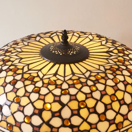 Endon 112178 - Bordslampa Tiffany MILLE FEUX 2xE14/40W/230V Ø 45 cm