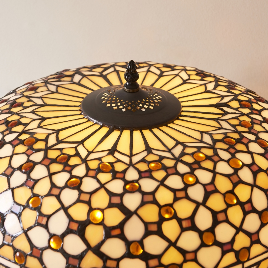 Endon 112178 - Bordslampa Tiffany MILLE FEUX 2xE14/40W/230V Ø 45 cm
