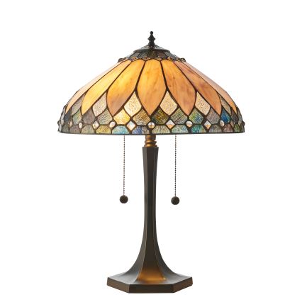 Endon 112183 - Bordslampa Tiffany BROOKLYN 2xE14/10W/230V Ø 40 cm
