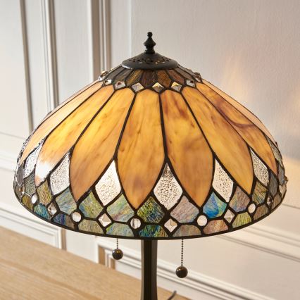 Endon 112183 - Bordslampa Tiffany BROOKLYN 2xE14/10W/230V Ø 40 cm