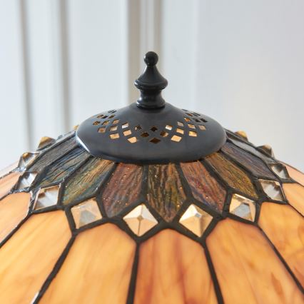 Endon 112183 - Bordslampa Tiffany BROOKLYN 2xE14/10W/230V Ø 40 cm