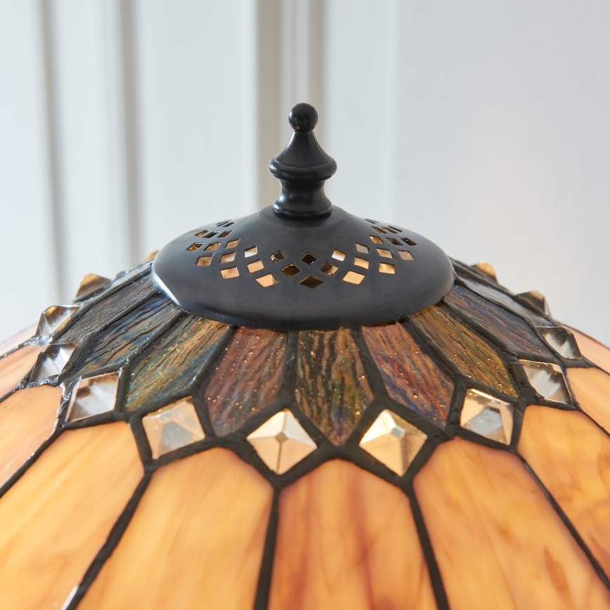 Endon 112183 - Bordslampa Tiffany BROOKLYN 2xE14/10W/230V Ø 40 cm