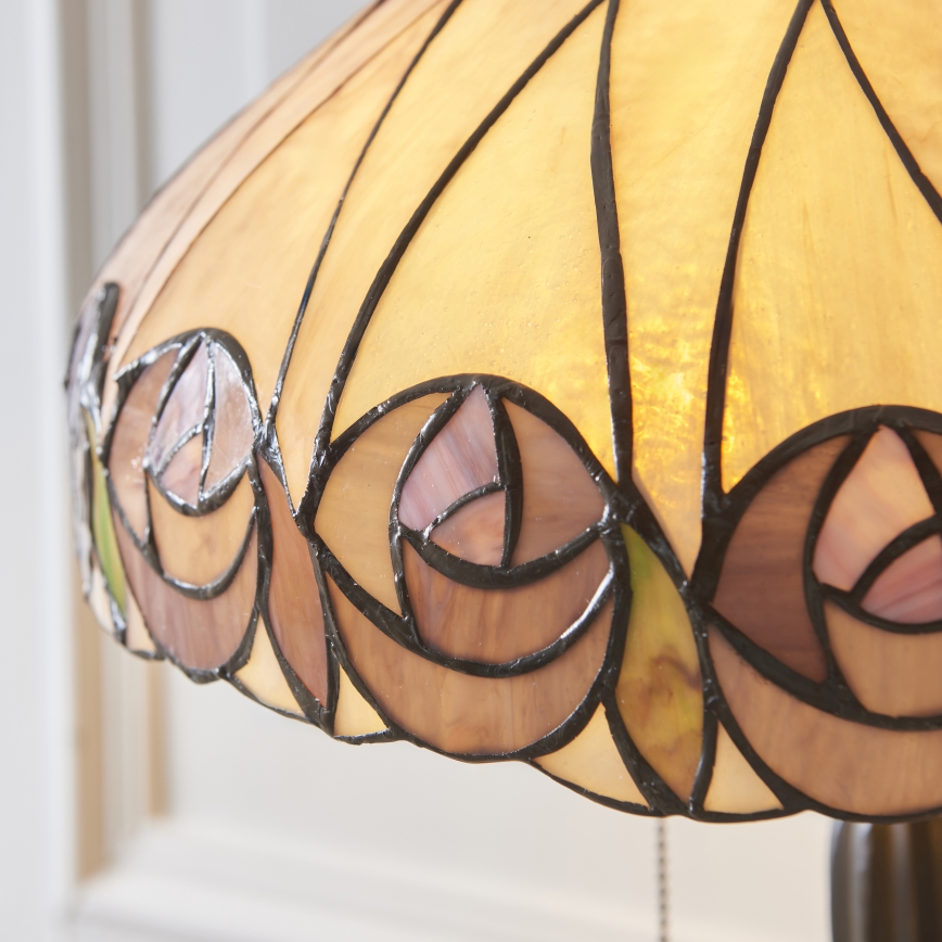 Endon 112184 - Bordslampa Tiffany HUTCHINSON 2xE27/10W/230V diam. 40 cm