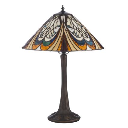 Endon 112185 - Tiffany HECTOR bordslampa 1xE27/10W/230V Ø 40 cm