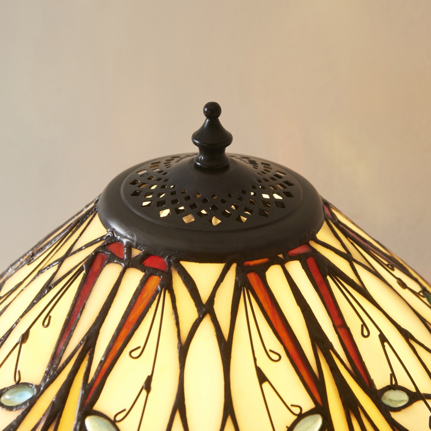 Endon 112185 - Tiffany HECTOR bordslampa 1xE27/10W/230V Ø 40 cm