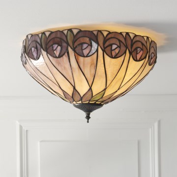 Endon 112188 - Tiffany-taklampa HUTCHINSON 2xE27/60W/230V, diam. 40 cm