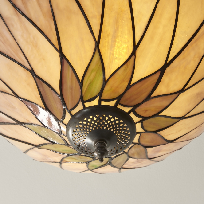 Endon 112188 - Tiffany-taklampa HUTCHINSON 2xE27/60W/230V, diam. 40 cm