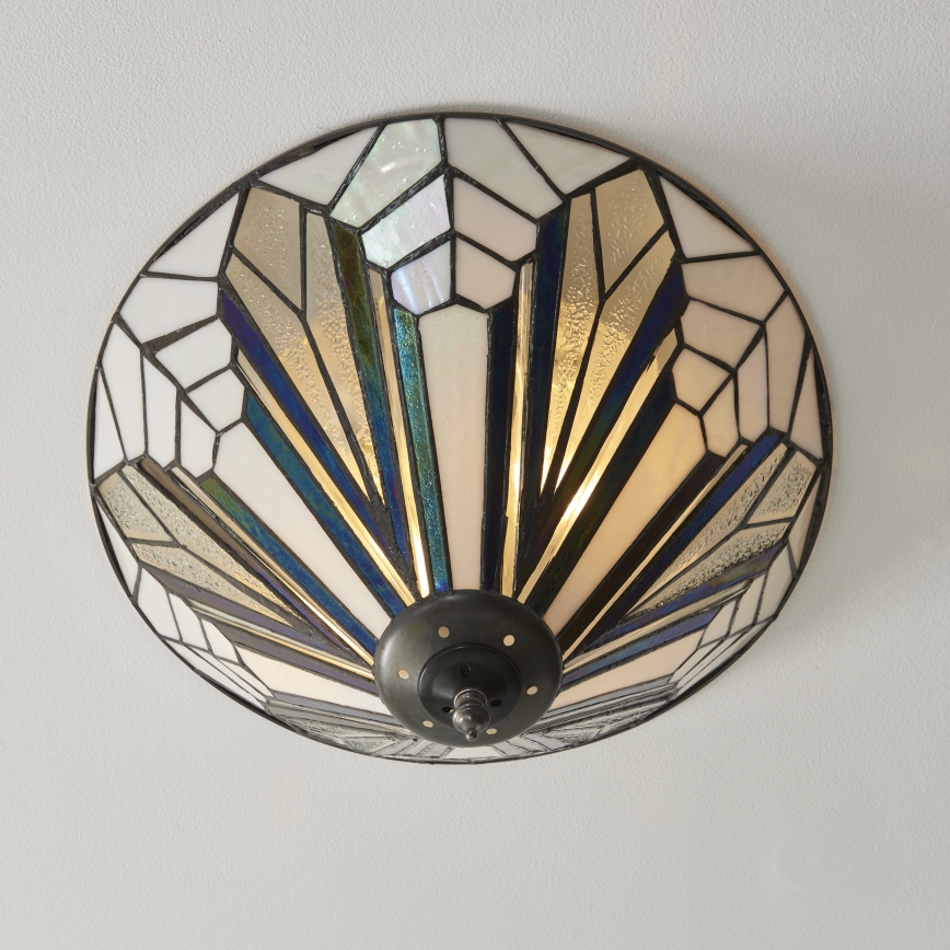 Endon 112191 - Taklampa Tiffany ASTORIA 2xE27/60W/230V Ø 40 cm