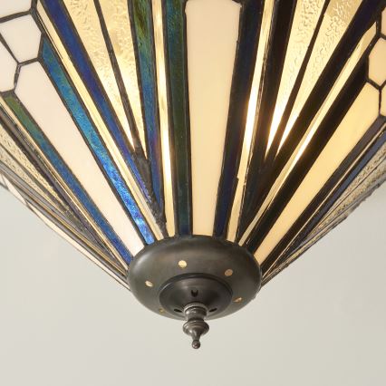 Endon 112191 - Taklampa Tiffany ASTORIA 2xE27/60W/230V Ø 40 cm