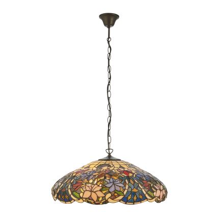 Endon 112193 - Ljuskrona i Tiffany-stil SULLIVAN med kedja, 3xE27/60W/230V Ø 57 cm