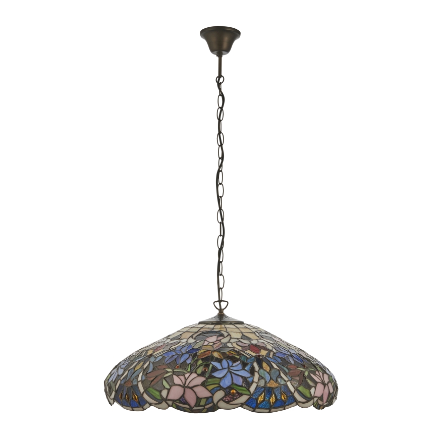 Endon 112193 - Ljuskrona i Tiffany-stil SULLIVAN med kedja, 3xE27/60W/230V Ø 57 cm