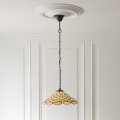 Endon 112226 - Ljuskrona med kedja Tiffany PEARL 1xE27/10W/230V Ø 45 cm