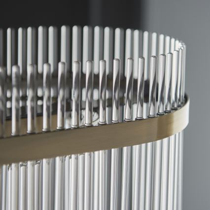 Endon 112573 - Ljuskrona på kedja MARIETTA 4xE14/6W/230V mässing/genomskinlig