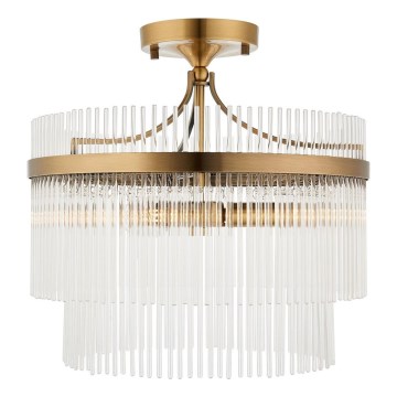 Endon 112575 - Ytmonterad ljuskrona MARIETTA 3xE14/7W/230V mässing/genomskinlig