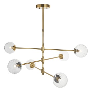 Endon 114039 - Ljuskrona med stång 6xG9/3,2W/230V guldfinish
