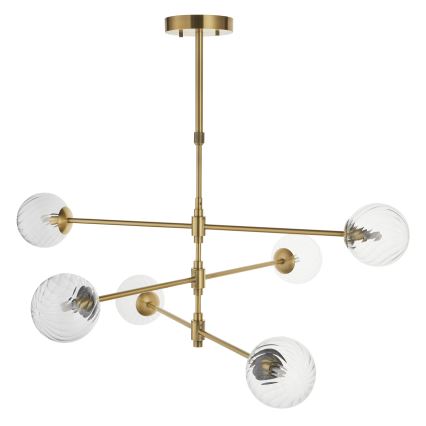 Endon 114039 - Ljuskrona med stång 6xG9/3,2W/230V guldfinish