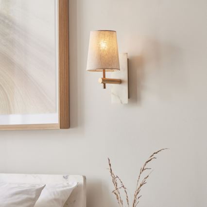 Endon 114200 - Vägglampa 1xE14/7W/230V beige/guld