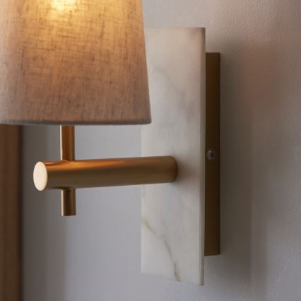 Endon 114200 - Vägglampa 1xE14/7W/230V beige/guld