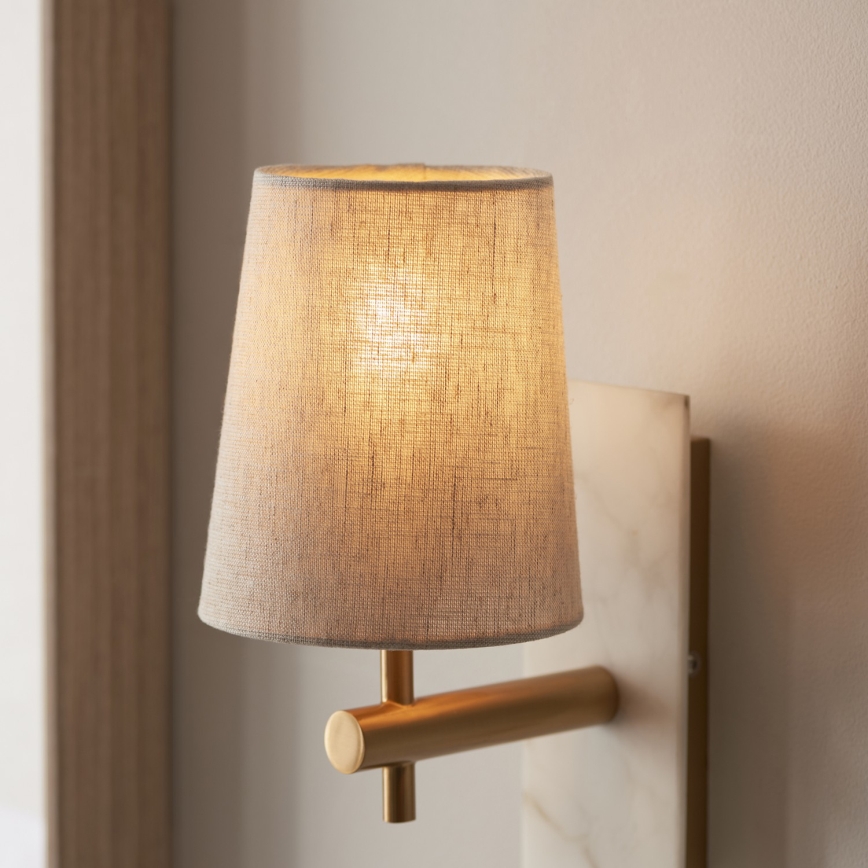 Endon 114200 - Vägglampa 1xE14/7W/230V beige/guld