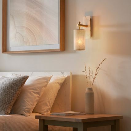 Endon 114201 - Vägglampa 1xE14/7W/230V beige/guld