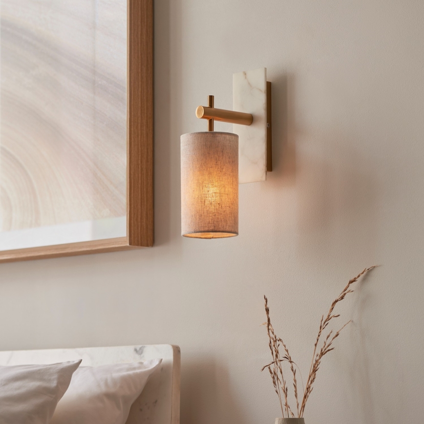 Endon 114201 - Vägglampa 1xE14/7W/230V beige/guld