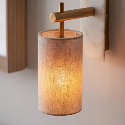Endon 114201 - Vägglampa 1xE14/7W/230V beige/guld