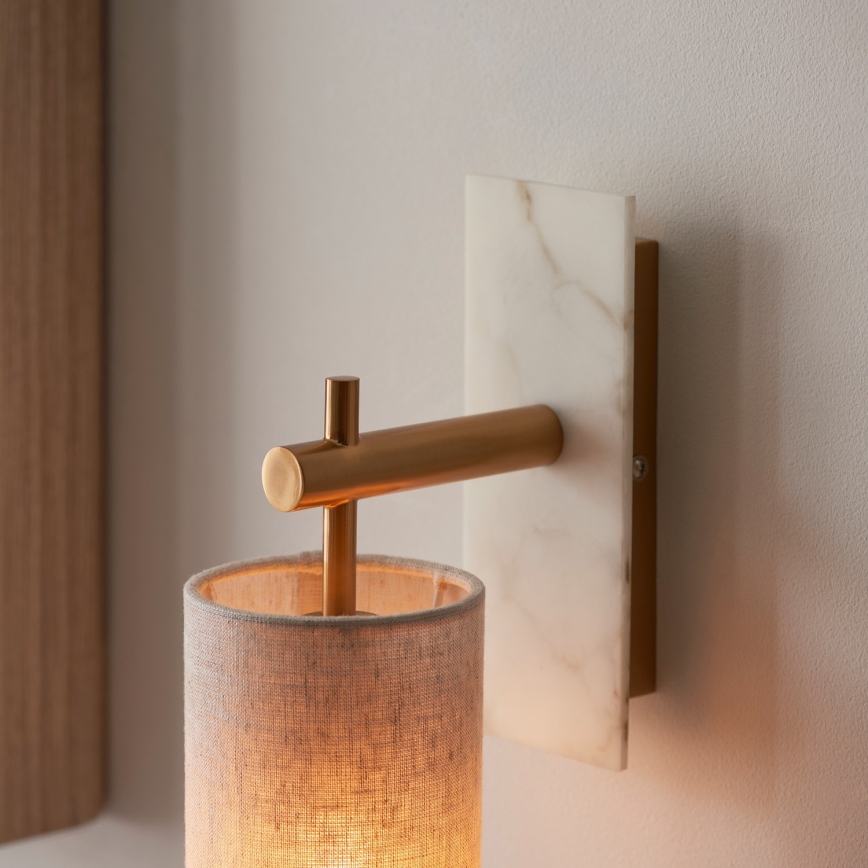 Endon 114201 - Vägglampa 1xE14/7W/230V beige/guld