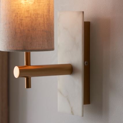 Endon 114201 - Vägglampa 1xE14/7W/230V beige/guld